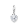 Thomas Sabo As We Love Charm-Anhänger mit rotem Stein im Herzschliff